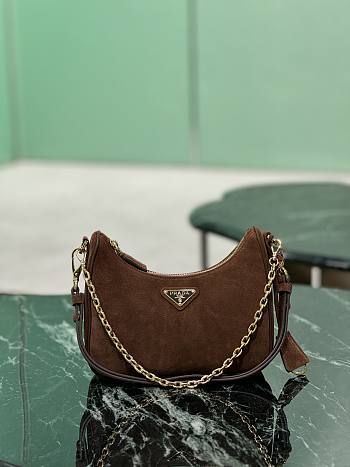 Prada Re-Edition Suede Mini Bag Cocoa Brown 22x18x6cm