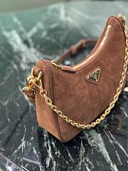 Prada Re-Edition Suede Mini Bag Cocoa Brown 22x18x6cm - 6