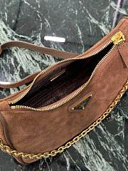 Prada Re-Edition Suede Mini Bag Cocoa Brown 22x18x6cm - 3