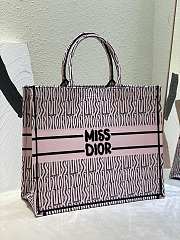 Dior Large Book Tote Pale Pink White Allover 42cm - 3