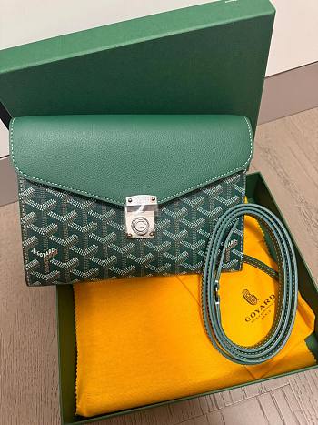 Goyard Goyardine Green Chypre Wallet-Pouch 21cm