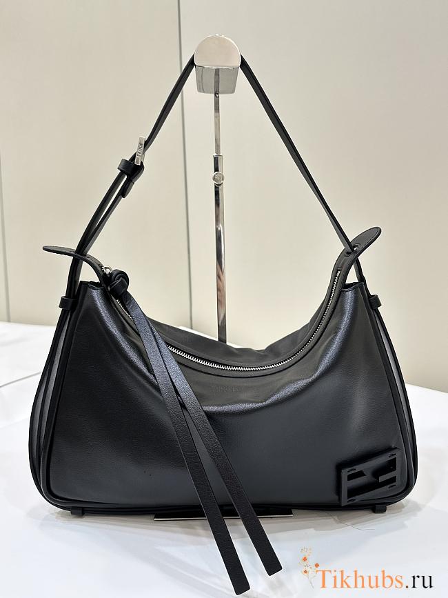 Fendi Simply Medium Black Leather Bag 34.5x20x4.5cm - 1