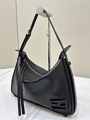 Fendi Simply Medium Black Leather Bag 34.5x20x4.5cm - 2