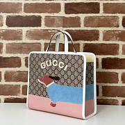 Gucci Children's Dog Print Tote Bag 28x25x11cm - 3