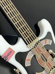 Chanel Guitar Minaudiere Bag Resin Stone Beads 28x10x3.5cm - 4