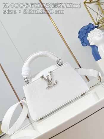 Louis Vuitton LV Capucines East-West Mini White 22 x 12 x 8 cm