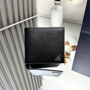 Prada Saffiano Leather Wallet Black 11x9.5cm - 1