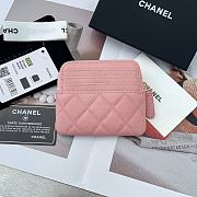 Chanel Card Holder Pink Caviar Gold 11x9.5x1.5cm - 3