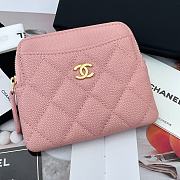 Chanel Card Holder Pink Caviar Gold 11x9.5x1.5cm - 5