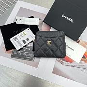 Chanel Card Holder Black Caviar Gold 11x9.5x1.5cm - 1