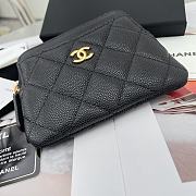 Chanel Card Holder Black Caviar Gold 11x9.5x1.5cm - 4