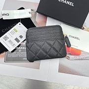 Chanel Card Holder Black Caviar Gold 11x9.5x1.5cm - 5