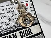 Dior Dioramour Medium Lady D-Lite Bag White Black Red 24cm - 2