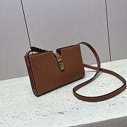 Celine Mini Crossbody Bag Tan 18x12x3.5cm - 4