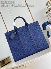 Louis Vuitton LV Sac Plat 24H Navy Blue 41 x 33 x 14 cm - 1