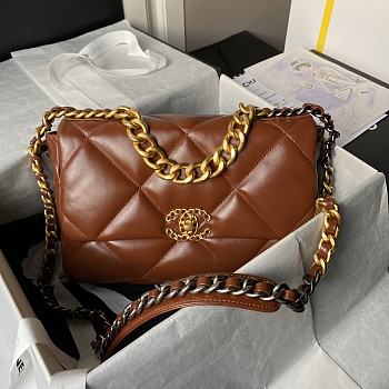 Chanel 19 Flap Bag Brown Gold 30cm