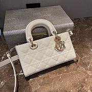 Dior Small Lady D-joy White Patent 22cm - 1