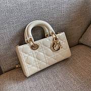 Dior Small Lady D-joy White Patent 22cm - 3