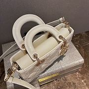 Dior Small Lady D-joy White Patent 22cm - 4