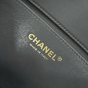 Chanel 24A Handle Flap Bag Grey Gold Lambskin 19cm - 2