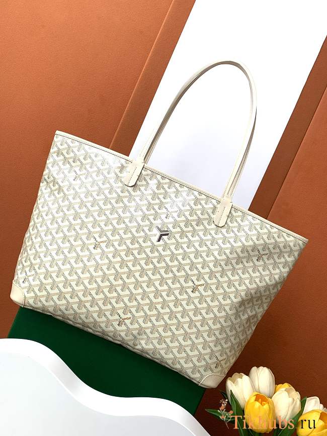 Goyard Tote Bag Zipper White 50x30x17m - 1