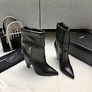 YSL Ankle Black Boots Heel 9cm - 1