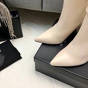 YSL Ankle White Boots Heel 9cm - 4