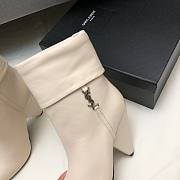 YSL Ankle White Boots Heel 9cm - 3