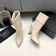 YSL Ankle White Boots Heel 9cm - 2