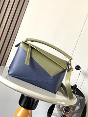 Loewe Small Puzzle Bag Classic Calfskin Green Blue 24x16.5x10.5cm - 1