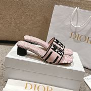 Dior Dway Heeled Slide Pale Pink Heel 3.5cm - 1