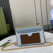 Gucci Padlock Small Shoulder Bag Blue 20x12x8cm - 5