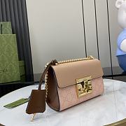 Gucci Padlock Small Shoulder Bag Pink 20x12x8cm - 5