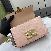 Gucci Padlock Small Shoulder Bag Pink 20x12x8cm - 3