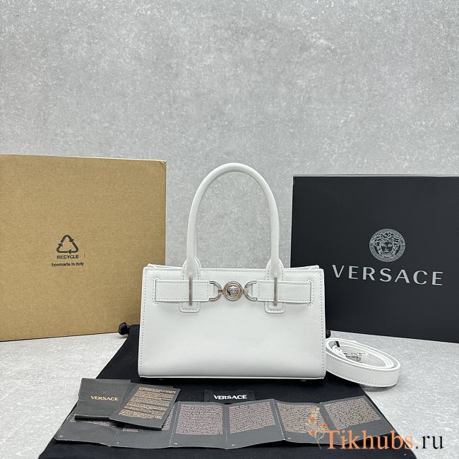 Versace Medusa Small Top Handle Bag White 22x6x14cm - 1