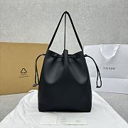 The Row Black Belvedere Leather Bucket Bag 30x37x18cm - 1