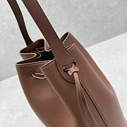 The Row Brown Belvedere Leather Bucket Bag 30x37x18cm - 2