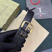 Gucci Black Belt Gold 3cm - 5