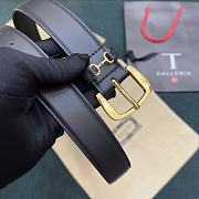 Gucci Black Belt Gold 3cm - 4