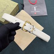 Gucci White Belt 3cm - 1