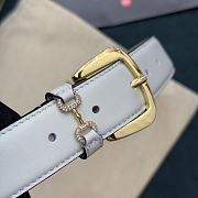 Gucci White Belt 3cm - 5