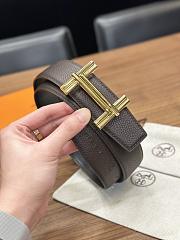 Hermes Brown Black Belt 3.8cm - 5