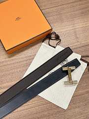 Hermes Brown Black Belt 3.8cm - 3