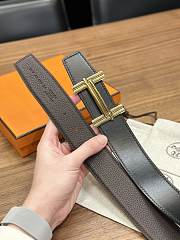 Hermes Brown Black Belt 3.8cm - 2