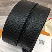 Louis Vuitton LV Black Belt width 4cm - 3