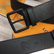 Louis Vuitton LV Black Belt width 4cm - 2