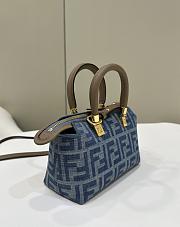 Fendi Mini By The Way Denim Blue Bag 20x9x12cm - 3