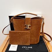 Celine Louise Medium Bag Suede Brown 23.5x24x16cm - 1