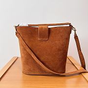 Celine Louise Medium Bag Suede Brown 23.5x24x16cm - 4