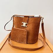 Celine Louise Medium Bag Suede Brown 23.5x24x16cm - 3